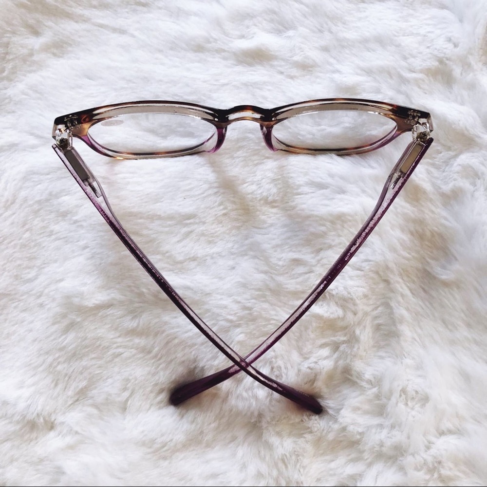 Lexi Purple & Brown Round Rim Reader Glasses - Picture 6 of 11